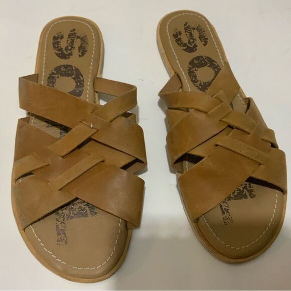 Sorel Ella Slide Sandal Camel Brown Women’s Size 7/38 - Picture 2 of 8